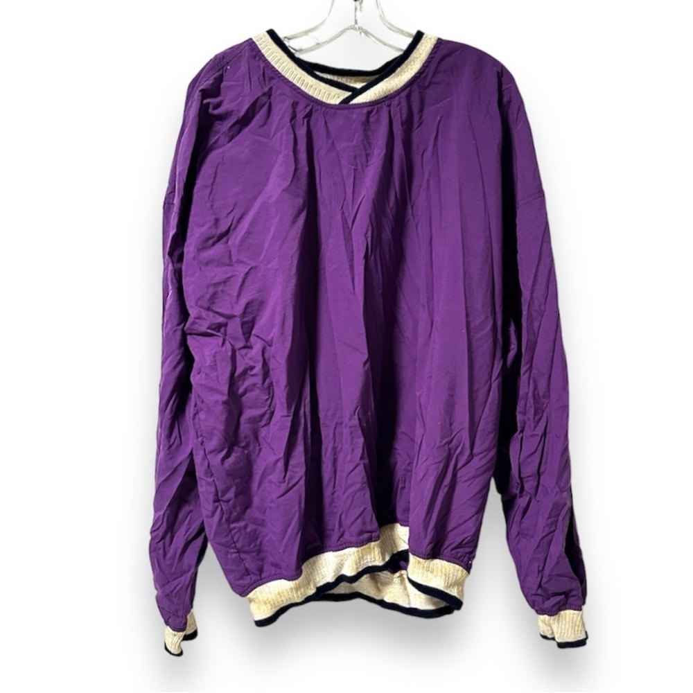 Vintage 90s Rugged Sweats Purple Sporty Pullover Windbreaker Men’s Size XL Retro